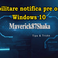 Disabilitare notifica pre ordine Windows 10